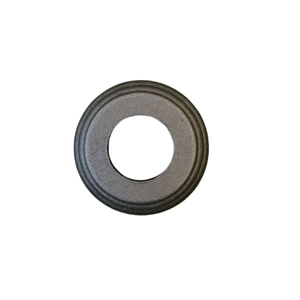 Pyöreä koristelappu tolppaan, metalliosa, halkaisja 80 mm