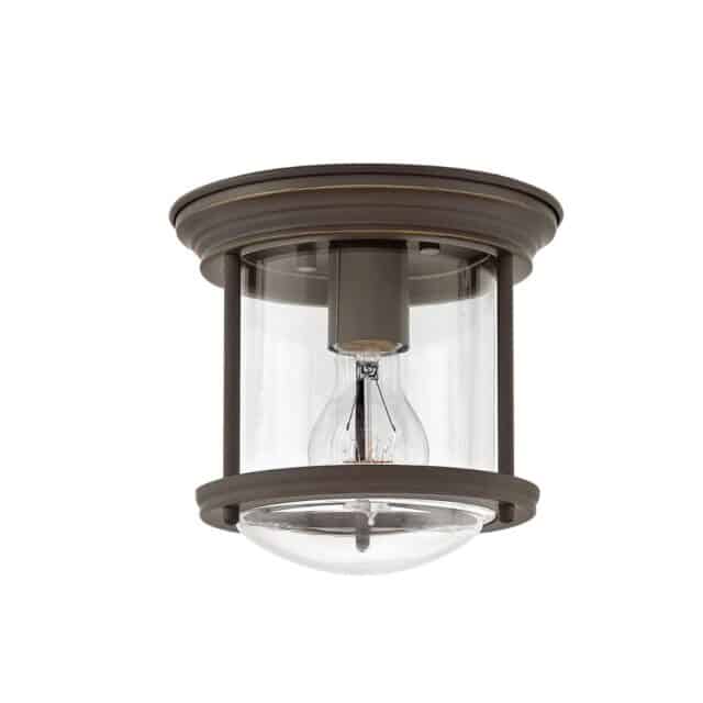 Pieni kattovalaisin kosteaan tilaan lasikuvulla oil rubbed bronze Portiikki