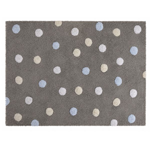 Matto lastenhuoneeseen Polka Dot Grey/Rosa/Pink sisustuskauppa Portiikki