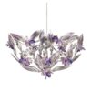 Persoonallinen valaisin violeteilla kristalleilla Sisustusliike Portiikki
