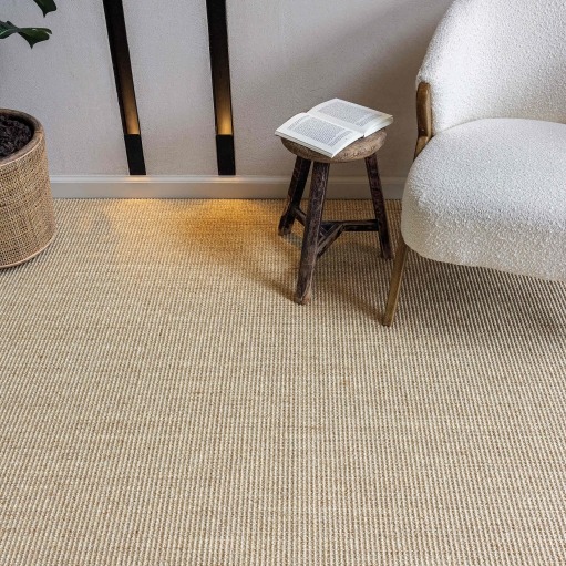Tasibel Country Star sisalmatto, 100 % sisal, 7 väriä, kokolattiamatto, kantattu irtomatto