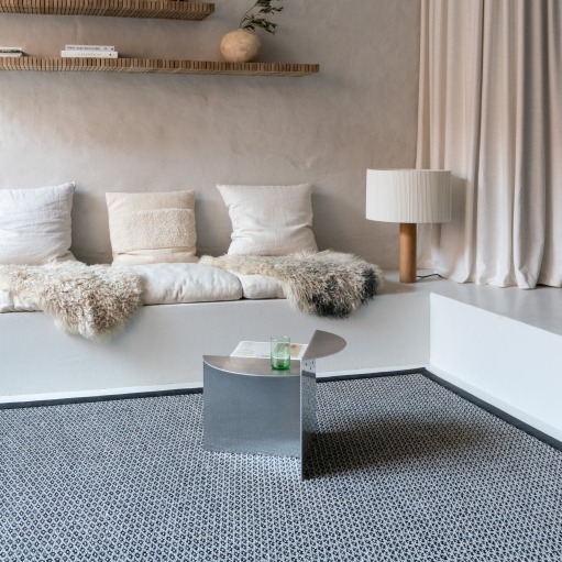 Tasibel Bird Eye sisalmatto, 100 % sisal, 4 väriä, kokolattiamatto, kantattu irtomatto